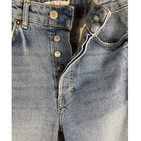 We The Free High-Rise Straight Jeans Inner Seam‎ Lace Flare Details Size 27 - Picture 3 of 8